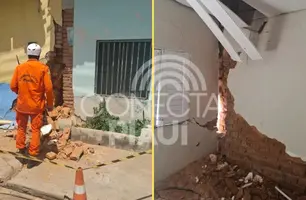 Casas são interditadas em Oeiras após vistoria apontar risco de desabamento (Foto: Reprodução)