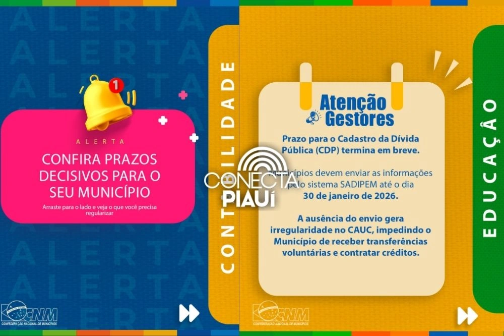 CNM alerta municípios para prazos finais de obrigações até 30 de janeiro