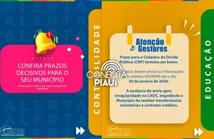 CNM alerta municípios para prazos finais de obrigações até 30 de janeiro (Foto: Reprodução)