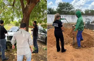 Corpo é exumado de cemitério a pedido do Ministério Público em Paulistana (Foto: Reprodução)