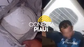 Criminosos furtam condensadores e desafiam presença da PM no Centro de Teresina (Foto: Reprodução)