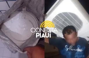 Criminosos furtam condensadores e desafiam presença da PM no Centro de Teresina (Foto: Reprodução)