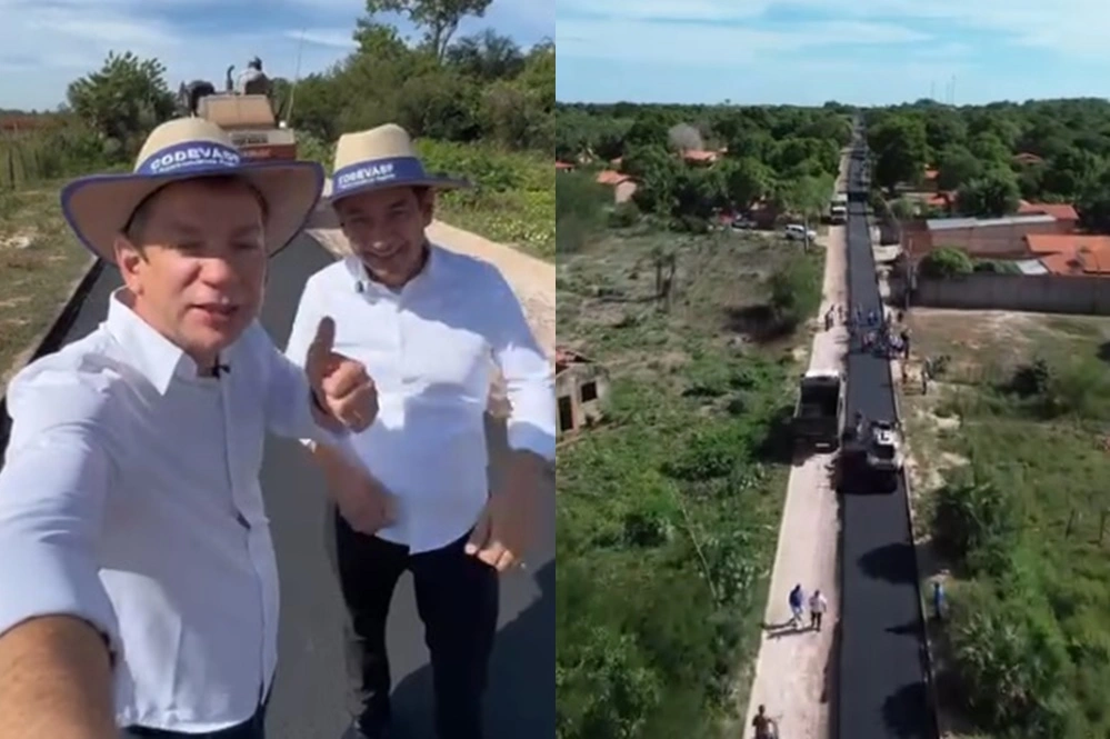 Deputado Castro Neto comemora obras de asfaltamento em José de Freitas