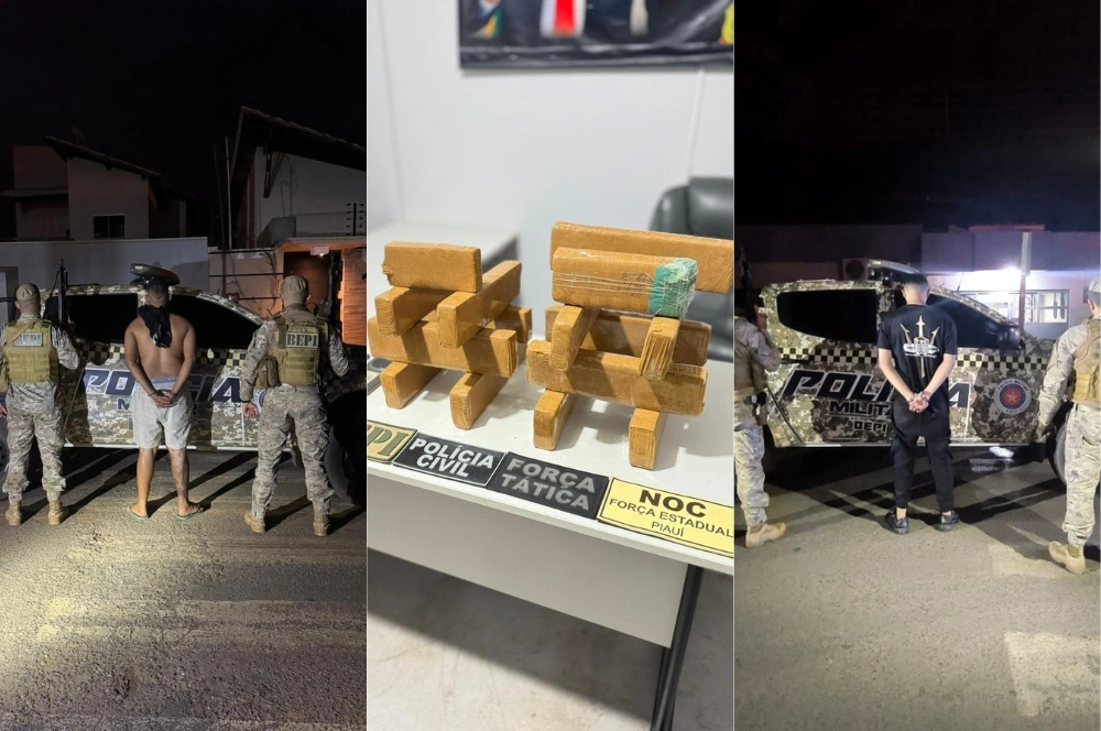 Dois passageiros são presos com 15 tabletes de maconha dentro de ônibus em Picos