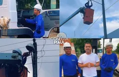 Em razão das chuvas, iluminação pública em Beneditinos passa por reparos