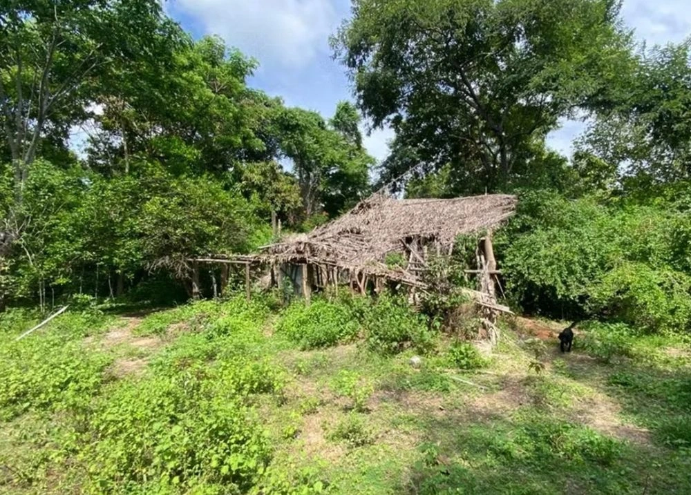 Estrutura conhecida como “casa caída”