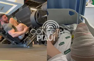 Estudante sofre lesão no joelho em Teresina (Foto: Reprodução)