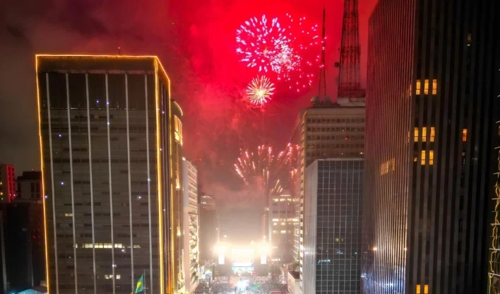 Festa de Ano Novo na Avenida Paulista, em São Paulo