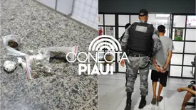 Força Tática prende jovem que tentou engolir droga e fugir da polícia em Parnaíba (Foto: Reprodução)