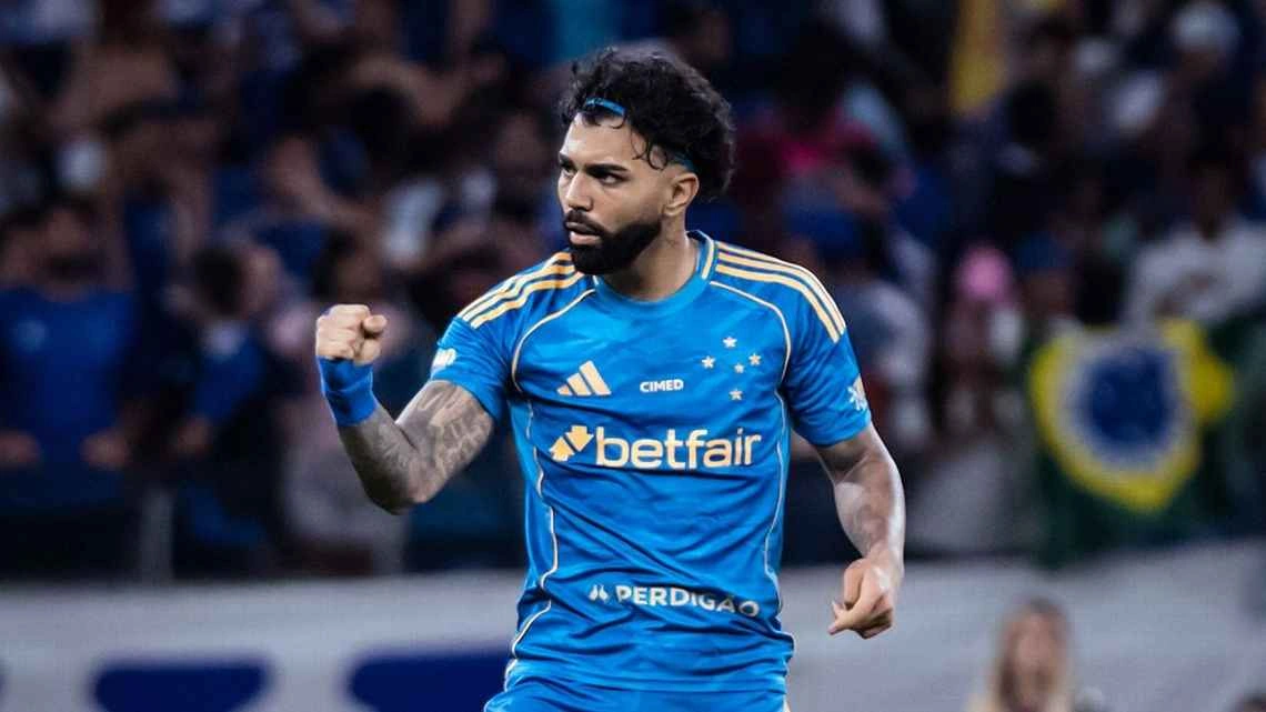 Gabigol durante jogo do Cruzeiro