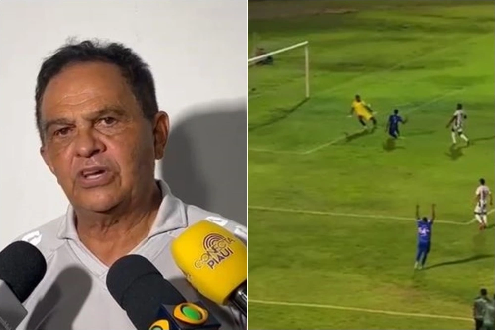 Gol anulado gera revolta e técnico do Piauí dispara contra arbitragem no Albertão