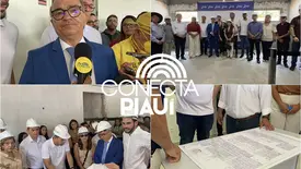Governador em exercício Aderson Nogueira visita obras em Floriano e elogia ações (Foto: Conecta Piauí)