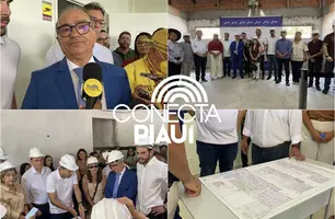 Governador em exercício Aderson Nogueira visita obras em Floriano e elogia ações (Foto: Conecta Piauí)