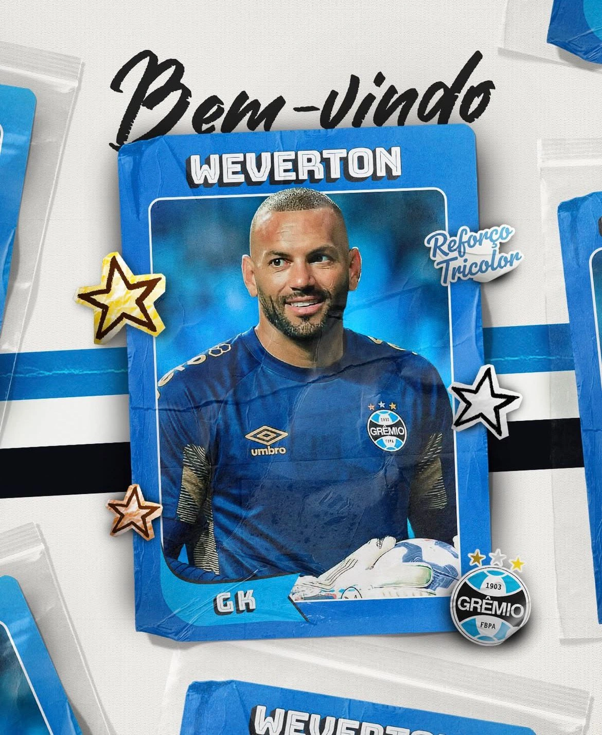 Grêmio divulgou a contratação nas redes sociais do clube