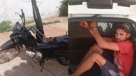 Homem é detido no rodoanel de José de Freitas logo após furto de motocicleta (Foto: Reprodução)