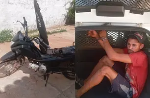 Homem é detido no rodoanel de José de Freitas logo após furto de motocicleta (Foto: Reprodução)