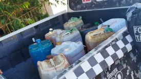 Homem é preso ao furtar combustível de ônibus escolares em Piripiri (Foto: Reprodução)