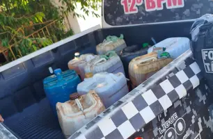 Homem é preso ao furtar combustível de ônibus escolares em Piripiri (Foto: Reprodução)