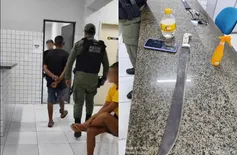 Homem é preso por ameaçar ex-companheira com facão em Buriti dos Lopes