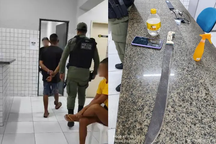 Homem é preso por ameaçar ex-companheira com facão em Buriti dos Lopes