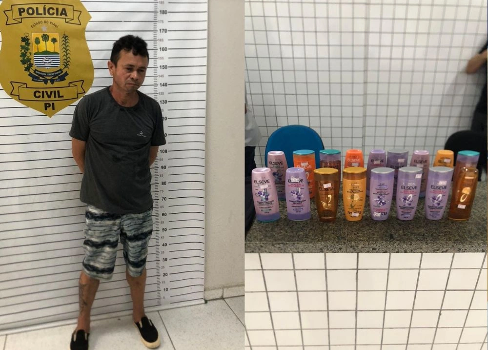 Homem é preso suspeito de furtar produtos para cabelo em comércio de Parnaíba