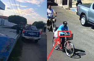 Homem sem mãos é preso por furto de bicicleta em Campo Maior (Foto: Reprodução)