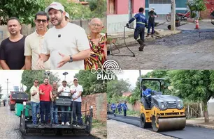 Hugo Napoleão inicia obras de pavimentação asfáltica em bairros da cidade (Foto: Reprodução)
