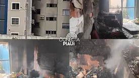 Incêndio de grandes proporções atinge condomínio na zona sul de Teresina (Foto: Reprodução)