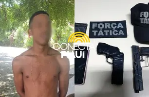 Investigado como 'disciplina' do B40 é preso após atirar contra PM em Teresina (Foto: Divulgação/PMPI)