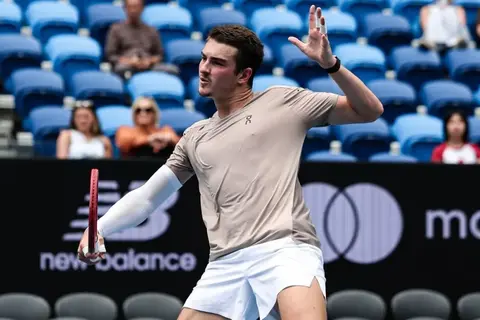 João Fonseca em treino na Austrália