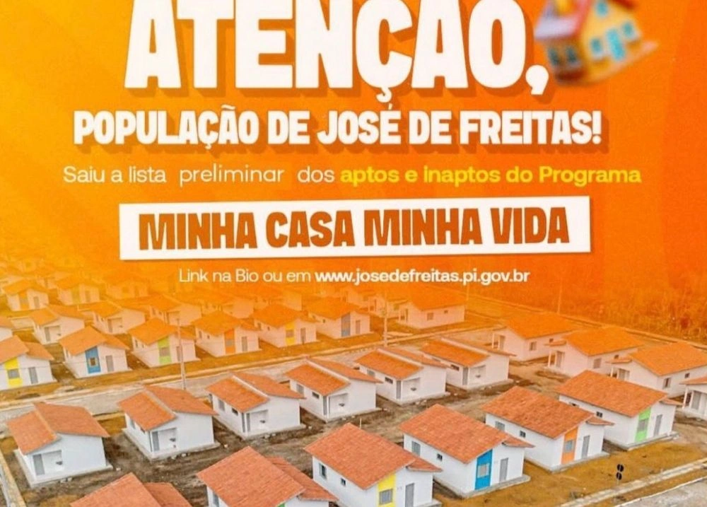 José de Freitas divulga lista preliminar do Minha Casa, Minha Vida Faixa 1