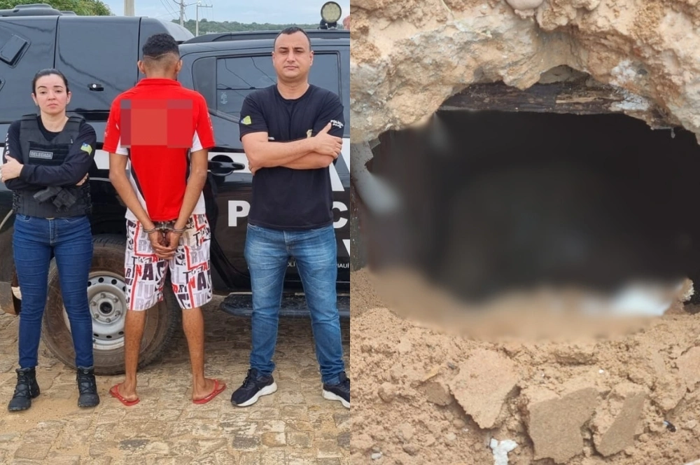 Jovem suspeito de matar e jogar corpo de homem na fossa de casa é preso no Piauí