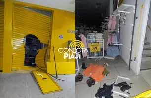 Loja é arrombada durante a madrugada no bairro Parque Piauí, em Timon (Foto: Divulgação/PMMA)