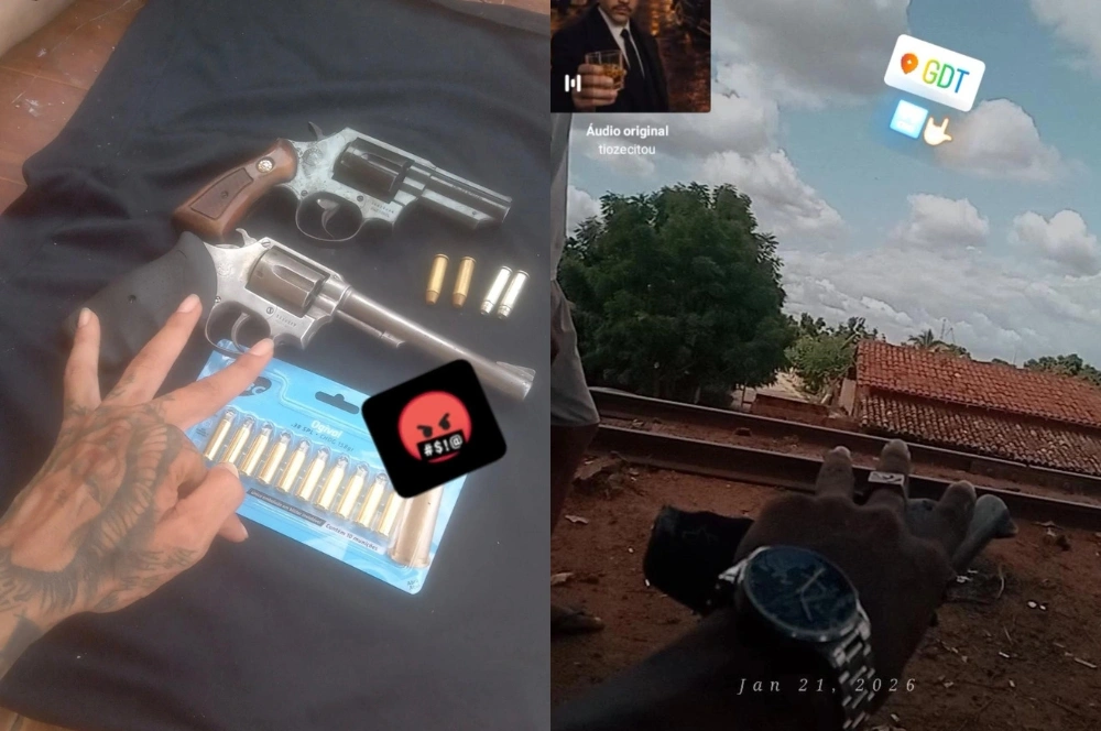 Membros do PCC presos em Altos exibiam armas e símbolos como forma de intimidação