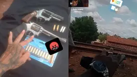 Membros do PCC presos em Altos exibiam armas e símbolos como forma de intimidação (Foto: Reprodução)