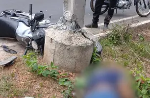 Motociclista morre após grave colisão contra poste na zona Norte de Teresina (Foto: Reprodução)