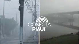 Neblina cobre Parnaíba e reduz visibilidade na manhã desta terça-feira (28) (Foto: Reprodução)