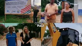 Novo calçamento é iniciado na comunidade Barra de Santana, em Alvorada do Gurguéia (Foto: Divulgação)