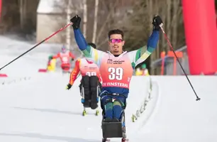 O brasileiro foi o mais rápido na prova dos 10km de esqui cross-country na Alemanha (Foto: Gabriel Kuchta/ Fis)