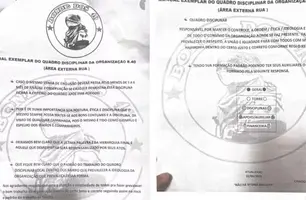 Operação policial em Teresina apreende cartilha com regras internas de facção criminosa (Foto: Reprodução)