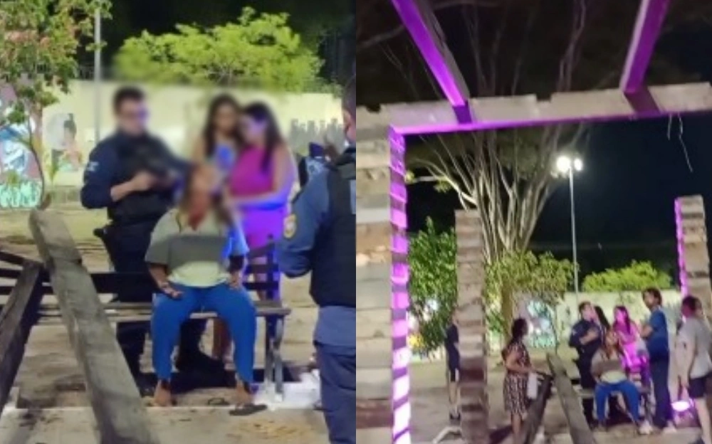 Peça de madeira cai no Parque da Cidadania e deixa mãe e filho feridos