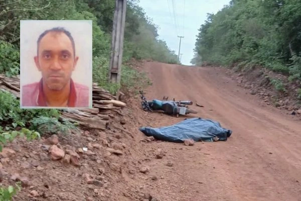 Pedreiro perde controle de motocicleta e morre em acidente na zona rural de São João da Canabrava
