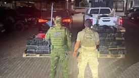 Perseguição policial termina com apreensão de 1 tonelada de maconha no Paraná (Foto: Divulgação)