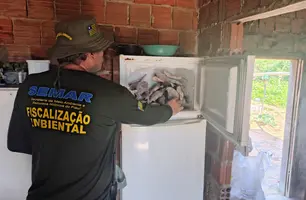 Pesca ilegal é flagrada no Piauí; suspeito é preso e 66kg de peixe são apreendidos (Foto: Reprodução)