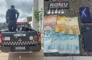 Polícia apreende drogas, recupera celular roubado e prende suspeitos em Timon (Foto: Reprodução)