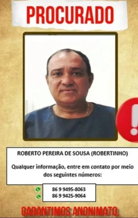 Polícia divulga retrato de foragido investigado por violência doméstica em Picos