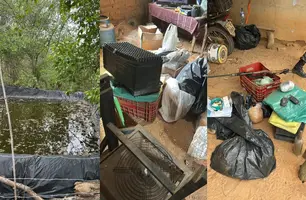 Polícias Civil e Militar realizam ação com apreensões e prisão em Pajeú do Piauí (Foto: Reprodução)