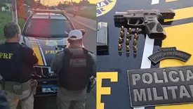Porsche é interceptado na BR-343 e pistola 9mm é apreendida em Floriano (Foto: Reprodução)