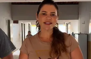 Prefeita Fernanda Marques acompanha reforma da Escola Clariano Braga (Foto: Reprodução)