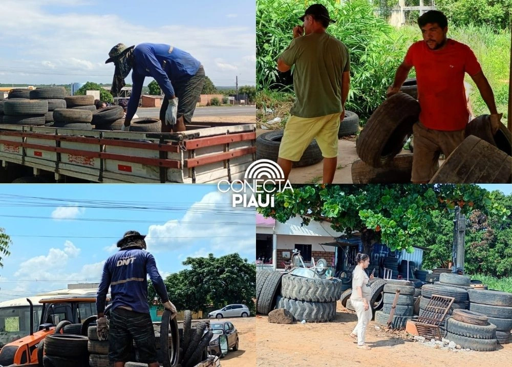 Prefeitura de Amarante intensifica combate à dengue com recolhimento de pneus